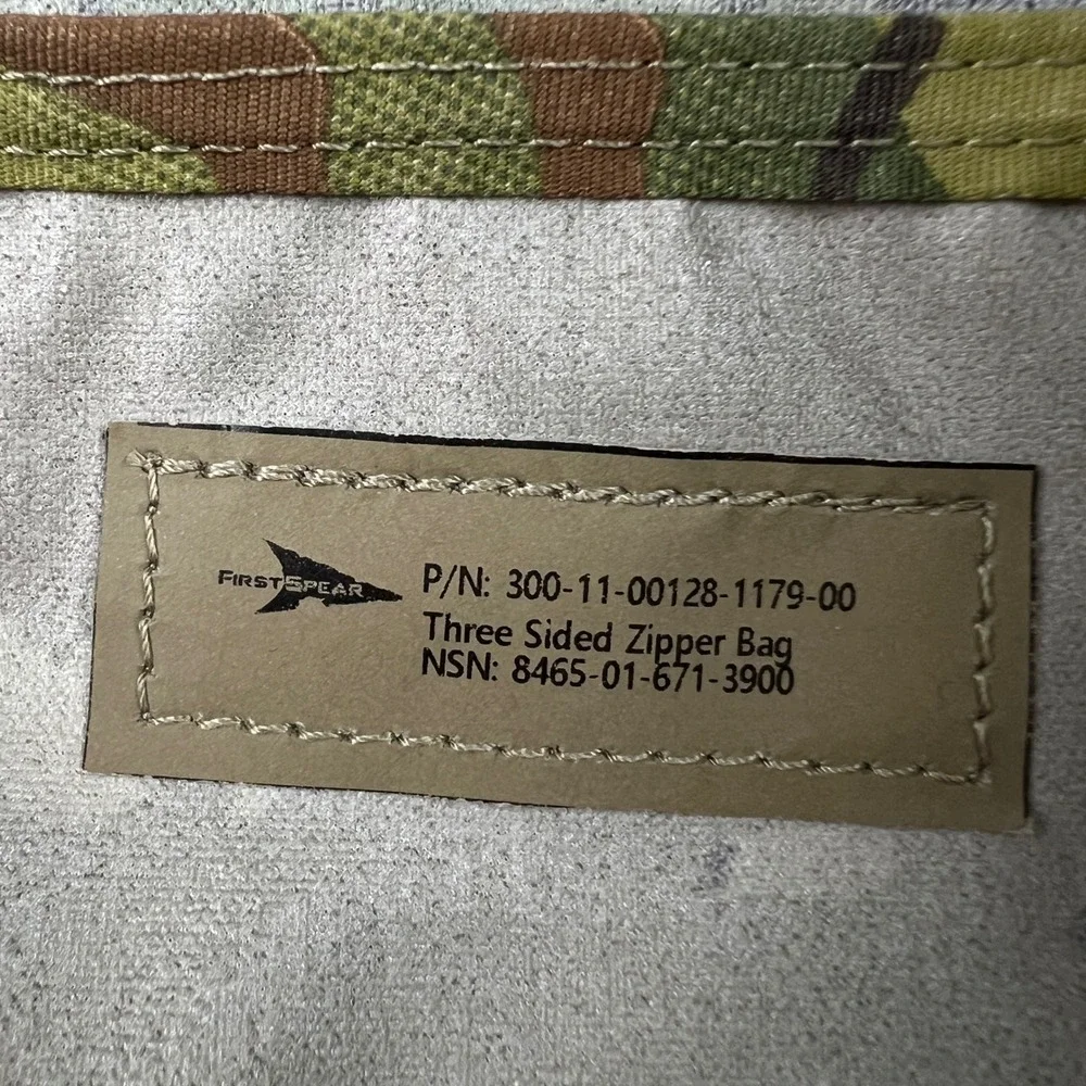 FirstSpear Three Sided Zipper Bag Multicam Tactical Military Camo Fire Retardant